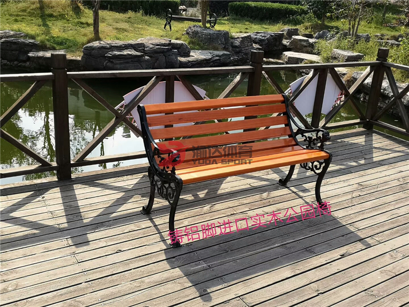 鑄鋁腳木紋塑木公園椅 鑄鋁腳木紋塑木公園椅